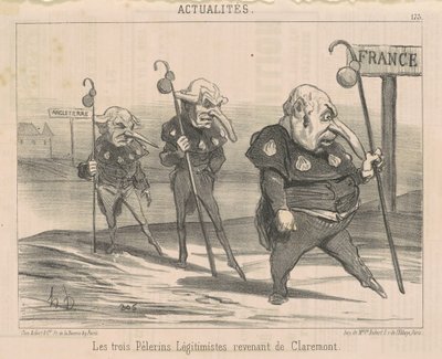 Tři legitimisté...vracející se z Claremontu od Honoré Daumier