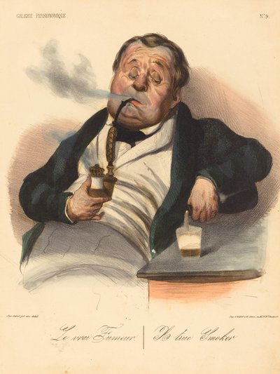Skutečný kuřák od Honoré Daumier