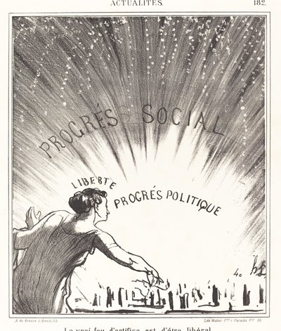 Skutečným ohňostrojem je být liberální od Honoré Daumier