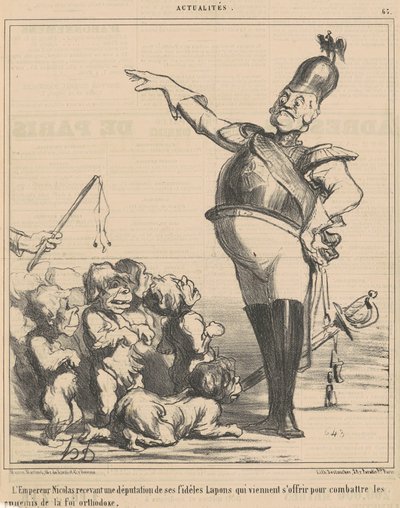 Císař Mikuláš přijímá deputaci... od Honoré Daumier