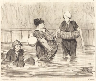 Opatrní koupající se od Honoré Daumier