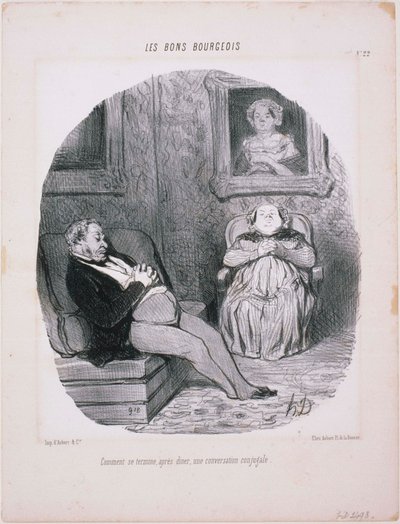 Les Bons Bourgeois- Jak končí ... Manželský rozhovor od Honoré Daumier