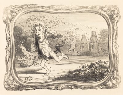 Zvědavý potrestaný od Honoré Daumier