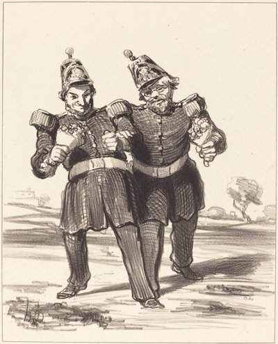 Dva banketáři v radosti od Honoré Daumier