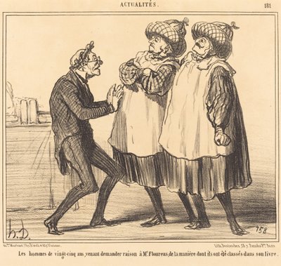 Pětadvacetiletí muži... od Honoré Daumier