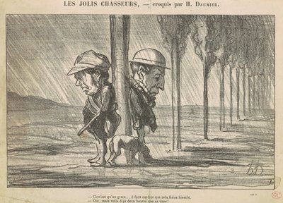 The Pretty Hunters od Honoré Daumier