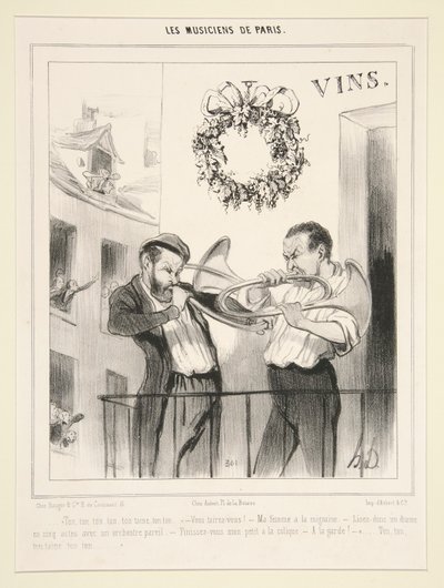 The Musicians of Paris: Tón, tón, tón od Honoré Daumier