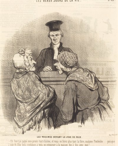 Sousedé před smírčím soudcem od Honoré Daumier