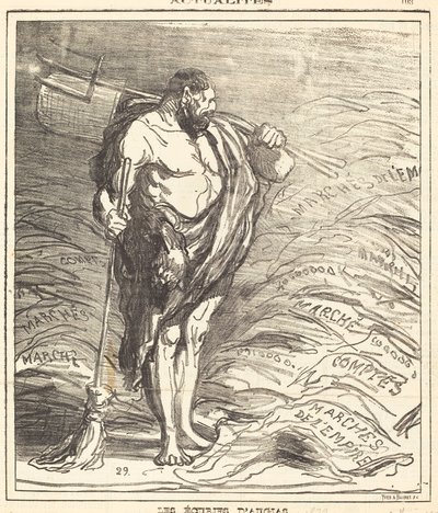 Stáje Augeas od Honoré Daumier