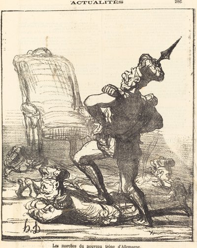 Kroky nového německého trůnu od Honoré Daumier