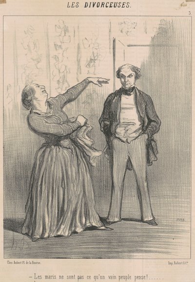 Manželé nejsou to, co si myslí ješitní lidé! od Honoré Daumier