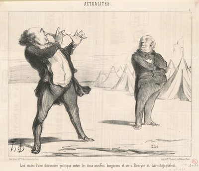 Následky politické diskuse... od Honoré Daumier