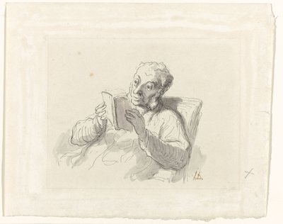 čtoucí muž od Honoré Daumier