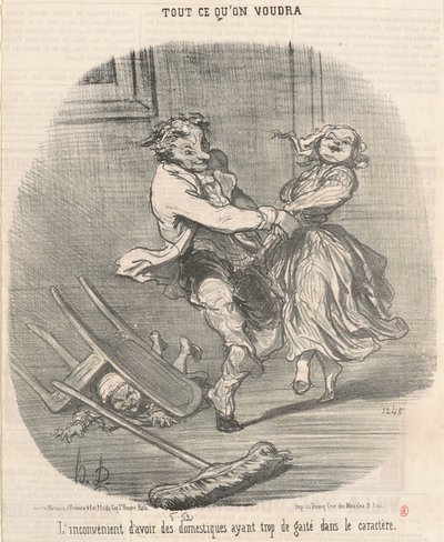 Nevýhodou služebnictva... od Honoré Daumier