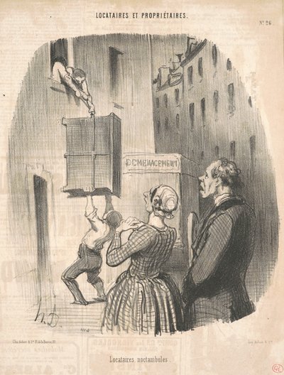 Nájemníci noční sovy od Honoré Daumier