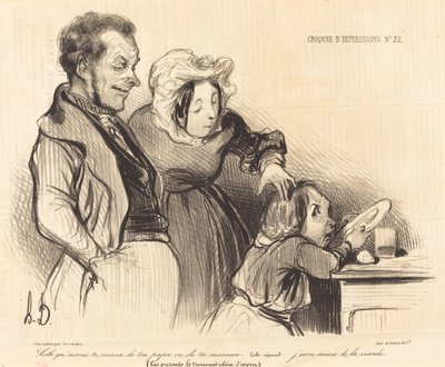 Lolo, co se ti líbí víc na tátovi nebo na mámě... od Honoré Daumier