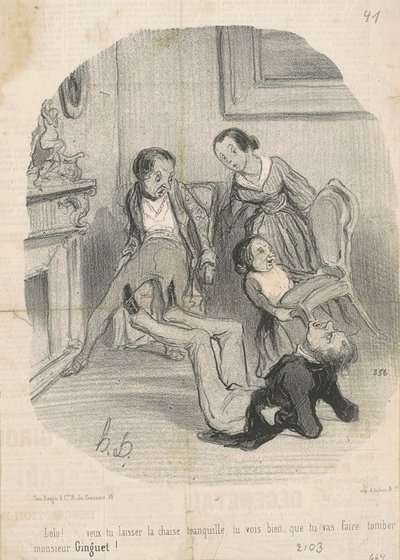 Lolo!...chtěli byste nechat židli na pokoji... od Honoré Daumier