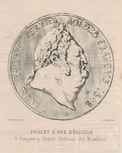 Louis-Philippe, poslední král Francie od Honoré Daumier