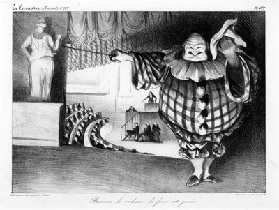 Sklopte oponu, fraška je ukončena deskou 421 od Honoré Daumier