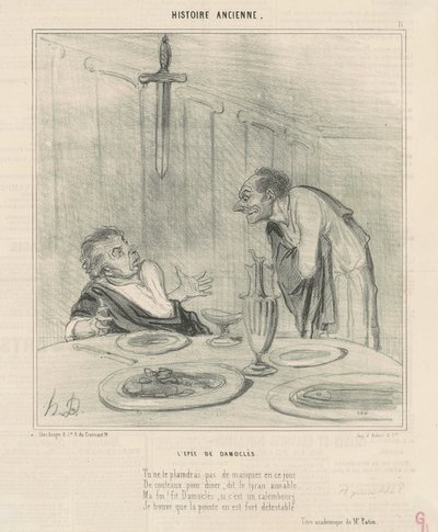 Damoklův meč od Honoré Daumier