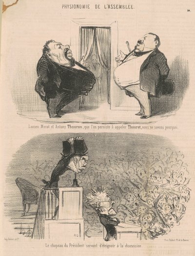 Lucien Murat a Antony Thouron... od Honoré Daumier