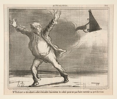 M. Babinet se rozhodl jít a uhasit se od Honoré Daumier