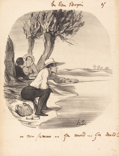 Moje žena... kouše... kouše! od Honoré Daumier