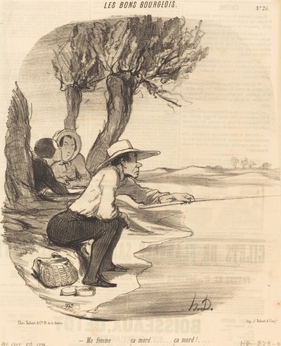 Moje žena... kouše... kouše! od Honoré Daumier