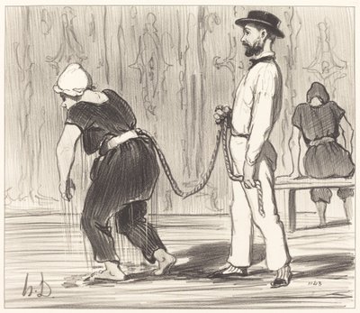 Madame Rabourdeau má první lekci od Honoré Daumier