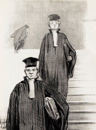 Případ hlavního schodiště justičního paláce, 1848. od Honoré Daumier