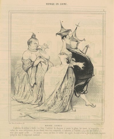 čínská svatba od Honoré Daumier