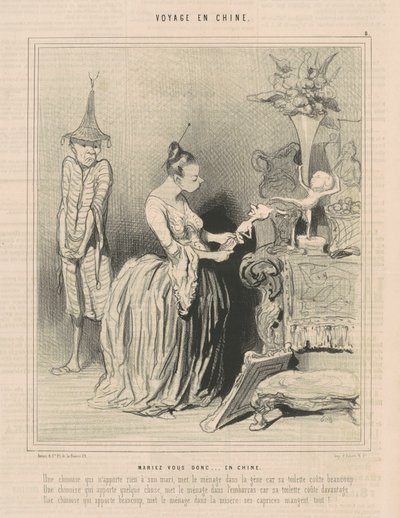 Takže se ožeňte...v Číně od Honoré Daumier