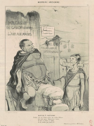 Marius v Kartágu od Honoré Daumier