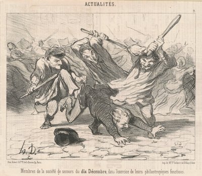 Členové Pomocného sdružení 10. prosince... od Honoré Daumier