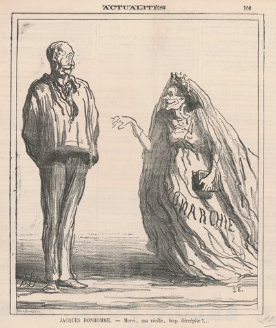 Děkuji ti, můj starý, příliš zchátralý! ... od Honoré Daumier
