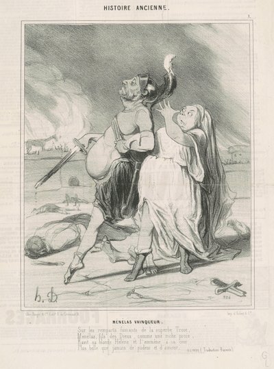 Vítězný Menelaos od Honoré Daumier