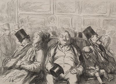 Chvíle odpočinku v salonu Carré. od Honoré Daumier