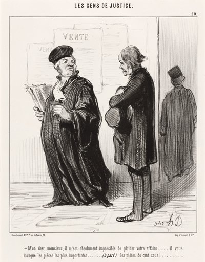 Můj drahý pane... nemožné obhájit váš případ od Honoré Daumier