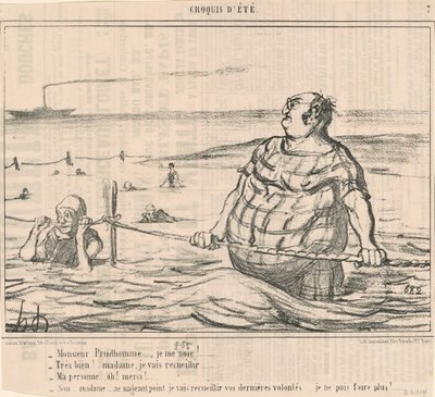 Monsieur Prudhomme... topím se! ... od Honoré Daumier