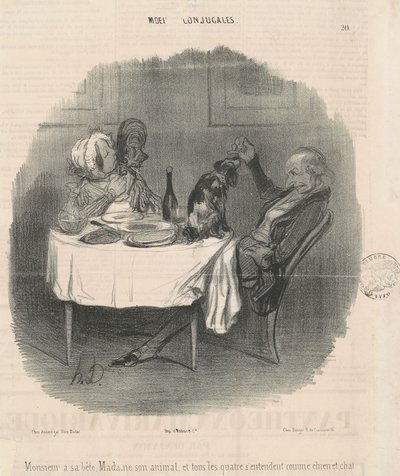 Monsieur má své zvíře, Madame její zvíře... od Honoré Daumier
