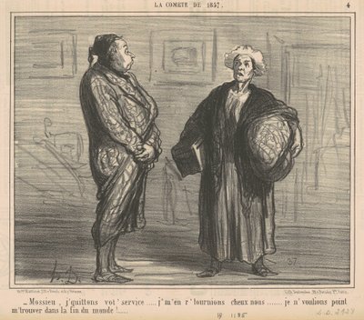 Mossieu, opouštím vaši službu... od Honoré Daumier