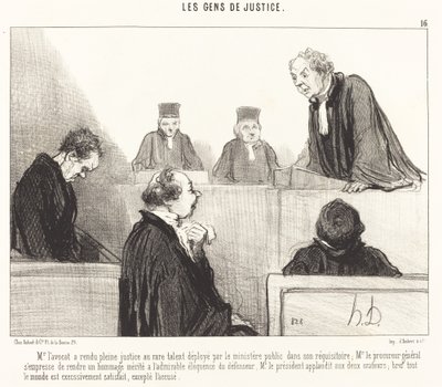 Pan právník udělal plnou spravedlnost... od Honoré Daumier