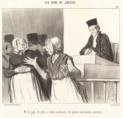 Pan smírčí soudce učinil své rozhodnutí... od Honoré Daumier
