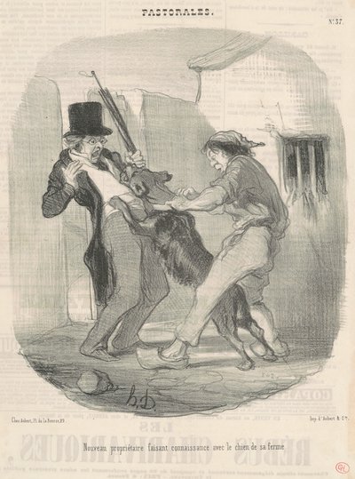 Nový majitel se seznamuje se psem... od Honoré Daumier