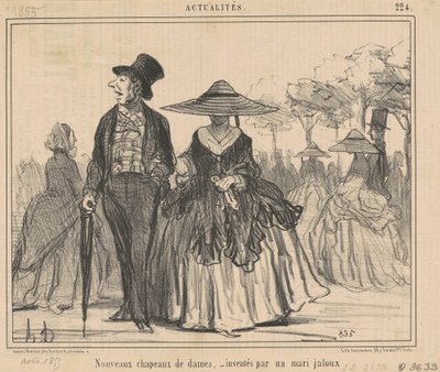 Nové dámské čepice... od Honoré Daumier