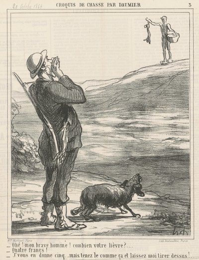 Ahoj! ... Kolik tvůj zajíc? ... od Honoré Daumier