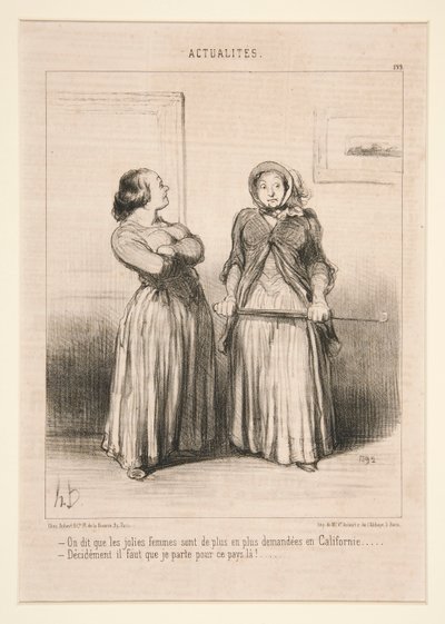 V Kalifornii jsou prý stále více žádané atraktivní ženy od Honoré Daumier