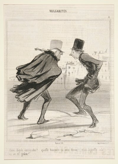 Jedenáct stupňů Celsia! od Honoré Daumier