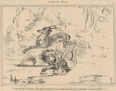 Zahájení lovu od Honoré Daumier
