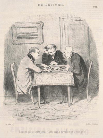 Pařížané, kteří nikdy nebudou... pod dohledem... od Honoré Daumier